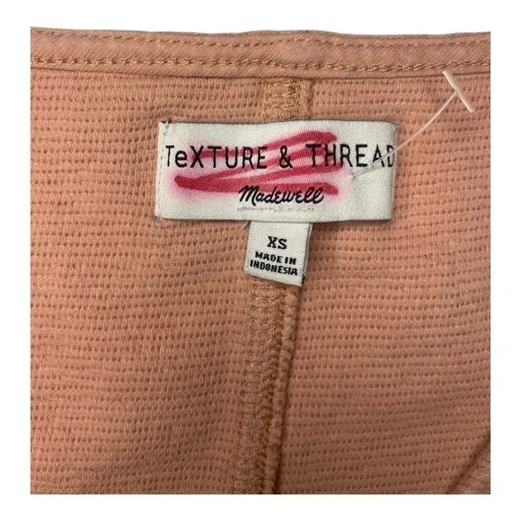 Madewell Blush Pink Button Front Tie Tank Top XS Minimalist Summer - Picture 4 of 9